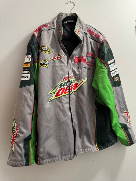 Chase Authentics Other - Dale Earnhardt Jr Mountain Dew Racing Jacket - Gray & Green